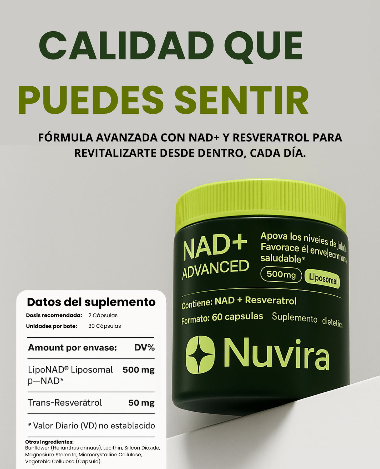 Nuvira® | Cápsulas NAD+